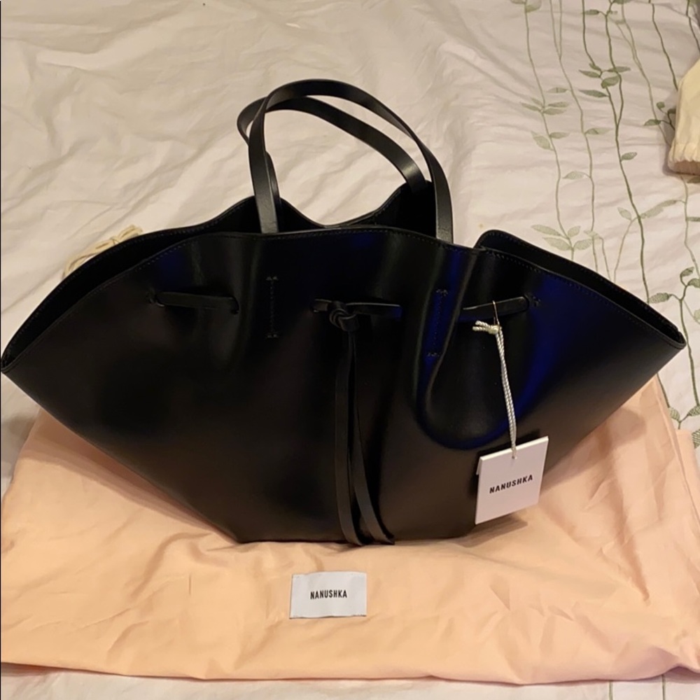 NWT Nanushka gathered handbag with drawstring